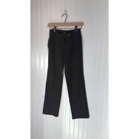 Prada Italy Brown Wool Trousers Sz 40 US 4-6 Virgin Wool Wide Leg Pants 28W - Picture 1 of 6